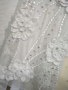 White Floral Applique Dress 🕊️