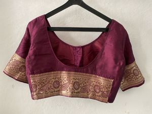 Elegant Purple Banarasi Silk Saree