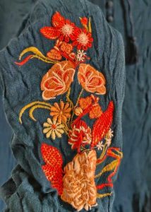 Embroidered Teal Kurta
