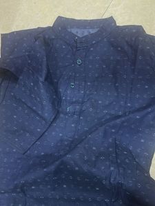 kids Blue Printed Kurta