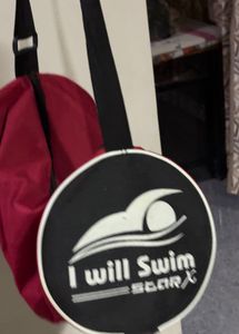 Stylish Red &amp; Black Swim Bag