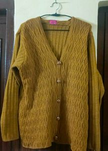 Vintage Mustard Knit Cardigan
