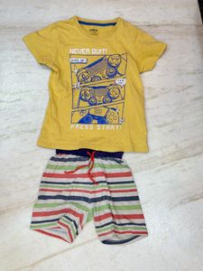kids tshirt and shorts set