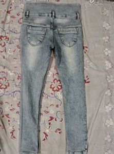 High-Waisted Acid Wash Jeans