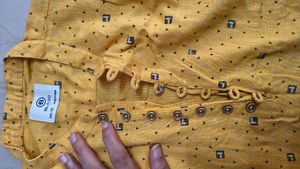 boys Yellow Printed Kurta age10-13 years