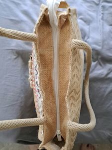 y2k Boho Jute Beach Handbag with beads