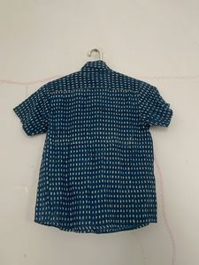 Men's Teal Printed Casual Shirt