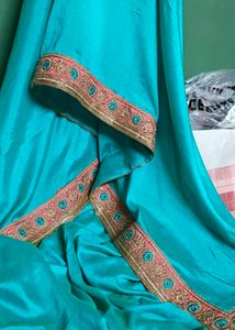 Sky Blue Traditional Designer Saree with Embroider