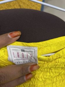 Bright Yellow &amp; Blue Tie-Dye Kurta