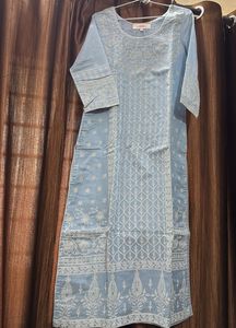 Pastel printed Kurta set with churidar and dupatta