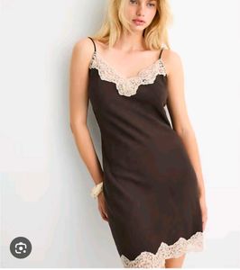 Lace Trim . Slip Dress