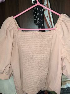 Chic Puff Sleeve Tie-Front Top