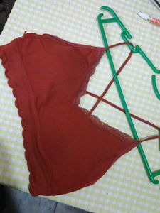 Chic Trim Bra Top - Burnt Orange
