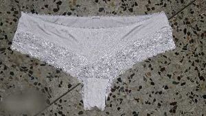 White Lace Trim Briefs