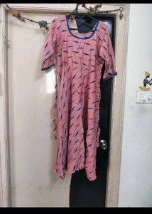 Pink Printed Kurta