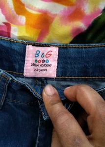 Girls Jeans with Butterfly Appliques