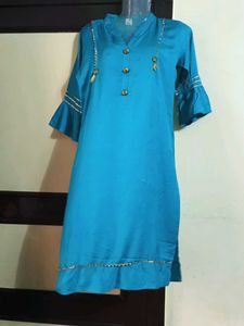 Blue Tunic with Gold Accents