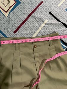 High-Waisted Pleated Trousers(Length-27/half)