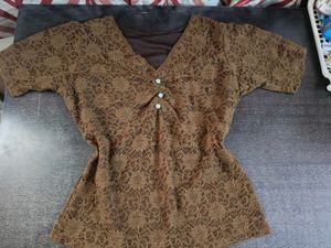 Brown Lace Sienna Top