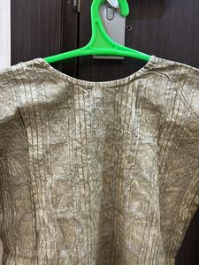 Short Chikankari Kurta- Mehendi Green Color