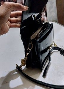 Women's Black Adjustable Sling Bag