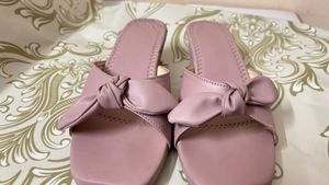 Cute Pink Bow Slide Sandals
