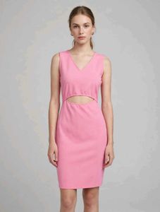 Baby pink bodycon mini dress
