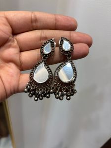 Mirror Work Dangle Earrings