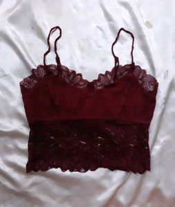 Burgundy Lace Cami Top