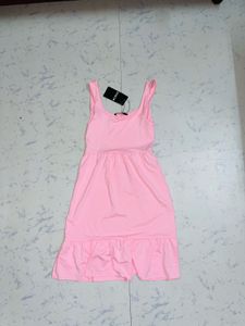 Shein Pink Ruffled Dress