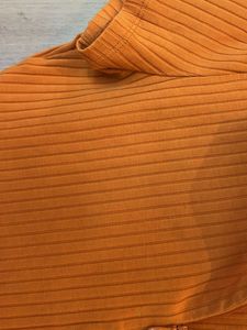 H&amp;M - Ribbed Cropped Polo Top