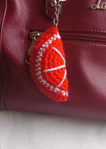 Chrochet Orange Slice Keychain