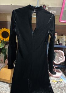 Black Velvet Mini Dress