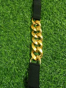 Black &amp; Gold Chain Streachble Belt