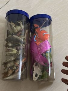Animal & Toy Figurines in Storage Tubes