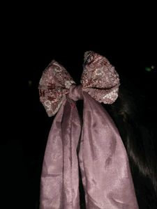 Sparkly Lace Bow Hair Clip