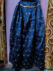 Elegant Blue Embroidered Lehenga Choli Set