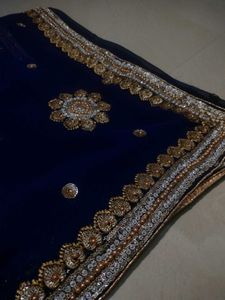 Elegant Navy Blue Saree