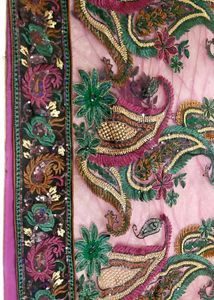 New Saree Embroidered Paisley Fabric With Blouse