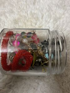 Assorted Jewelry Collection in Jar