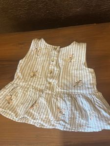 Striped Kurta Set with Embroidery