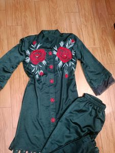 Embroidered Kurta Set with Trousers