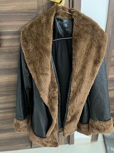 SAVANA BELTED FAUX LEATHER COAT - never worn