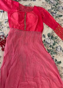 Elegant Pink Ethnic Gown