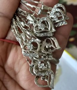 Heart Pendant With Chain Set 12pc
