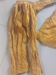 Yellow Embroidered Kurta Set of 2