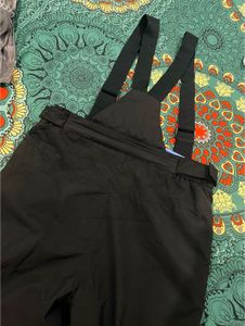Black Snow Bib Pants with Suspenders
