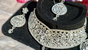 🆕"Luxury Radiance" American Diamond Jewellery Set