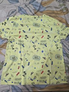 Yellow Graphic Print T-Shirt