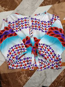 Vibrant Abstract Print Button-Up Shirt